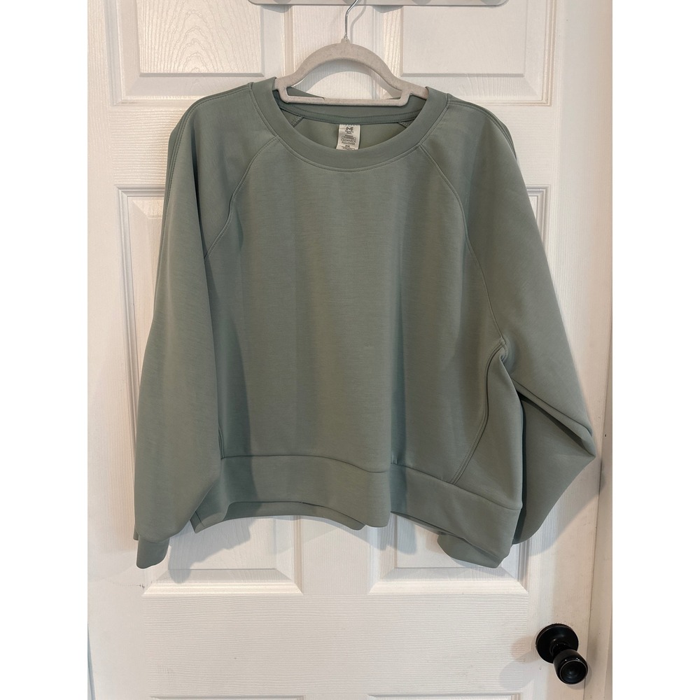 Member's Mark Womens Sandwash Crewneck Pullover Sage Green XXL NWT